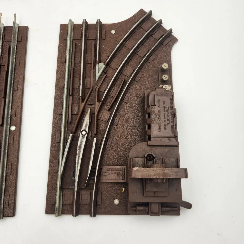 Lionel O27 Remote Control Switch Track Set 5121 5122 Left Right Hand 4pc Brown
